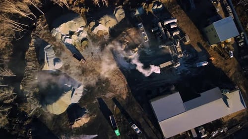 Gravel Pit Operation Aerial View