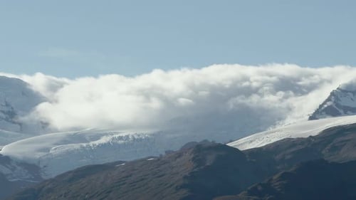 HD Close Shot of Cloud Formation Timelapse over Mountains