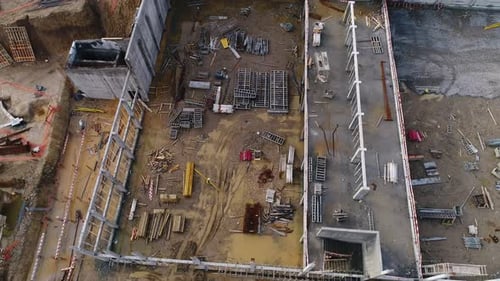 Trabajadores en la construcción de edificios
