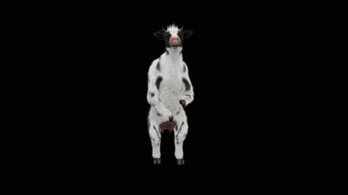 Cute 3D Spotted Calf Dancing Animation