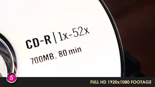 Close Up of CD-R Data Disc