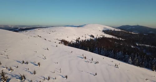 From Great Heigh Fairytale Mountain Landscape Snow Covered Alpine Sharp Peaks