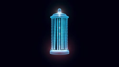 Holographic Scientific Container with Rotating Elements