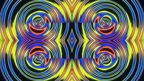 Girar círculos multicolores brillantes VJ Loop 02
