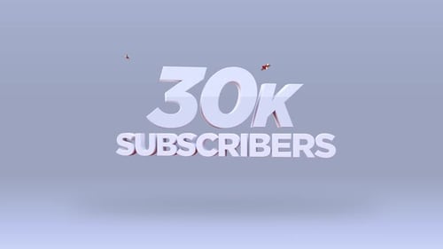 3D YouTube Subscribers Milestone Reveal Animation