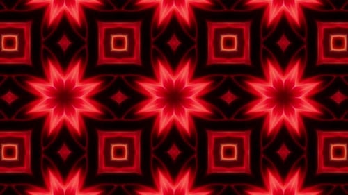 Red Kaleidoscope Loop 4K 11