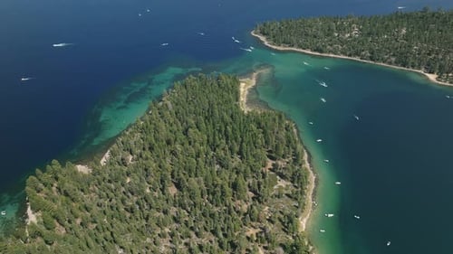 Tranquil Scenery At Tahoe Lake, USA