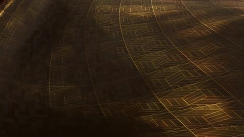 Elegant Golden Geometric Pattern Wavy Motion Background