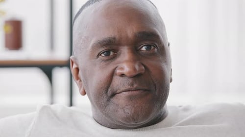 Portrait of Adult Man Looking at the Camera