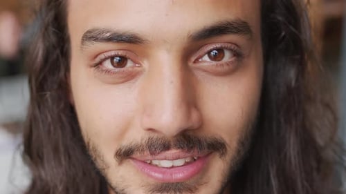 Close Up of Handsome Young Man