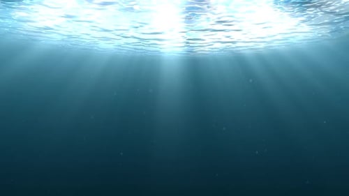Unterwasser-Lichtstrahlen