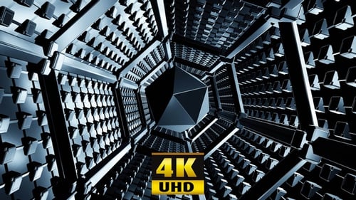 Abstract Futuristic Geometric Tunnel Loop Background