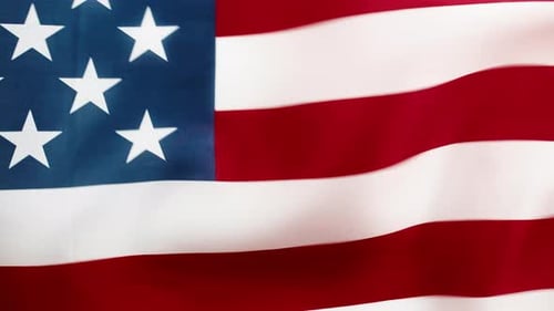 American Flag Waving Gently in the Breeze