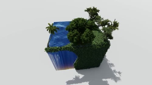 Rural beach isometric