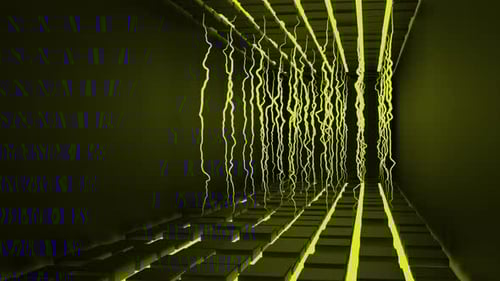 3D corridor with electric waves