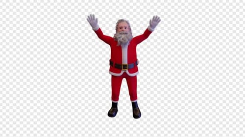 3D Animated Santa Claus Christmas Arm Gestures