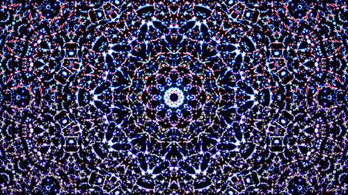 Vibrant Geometric Kaleidoscope Pattern Animation