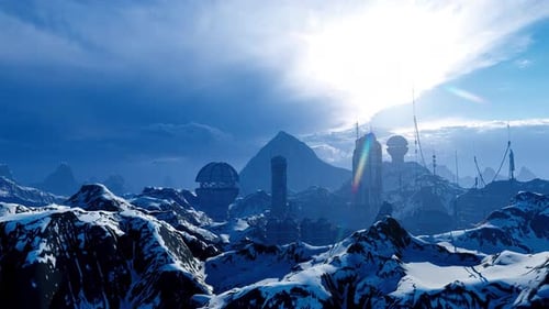 Standortstation auf dem Weltraumplaneten