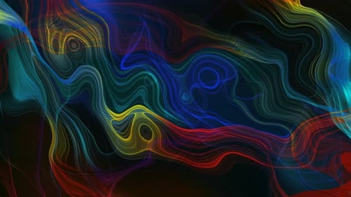 Abstract Wavy Liquid Art Background Animation