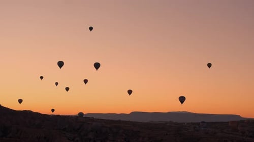 Sunset Balloon And Cappadocia Turkey