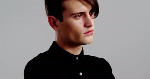 Young Adult Crying in Close Up