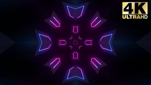 Colorful Neon Tunnel Vj Loop Pack 4k
