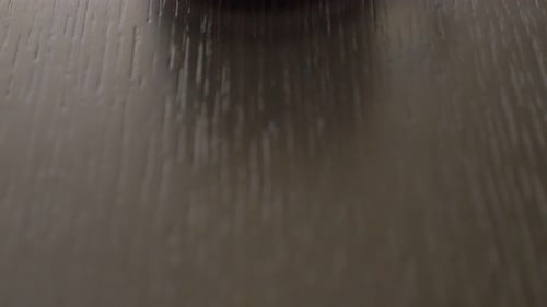 Close Up of Steaming Coffee Mug on Table