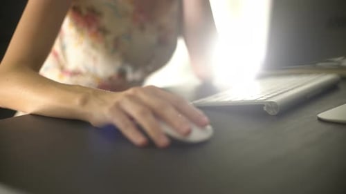 Surfing Internet On Computer