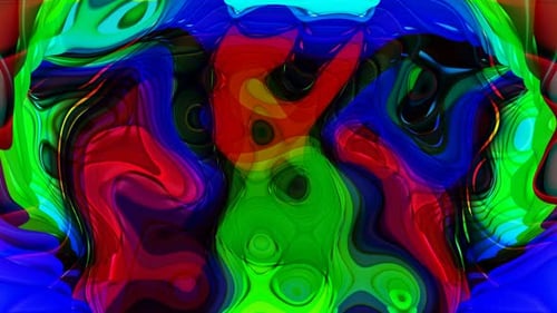 Abstract Colorful Futuristic Liquid Animation