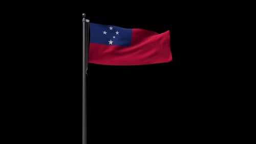 Flagge von Samoa mit Alpha 4K