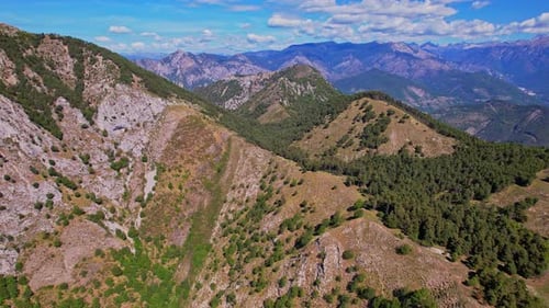 The summit of Rocca Siera in France from the sky