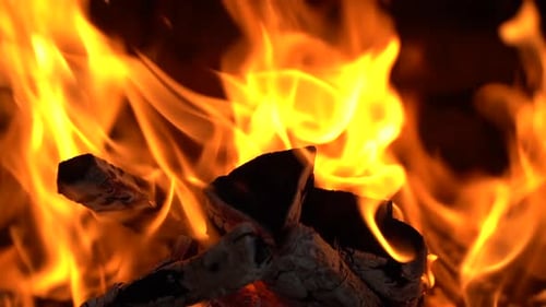 Tongues of flame slow motion.