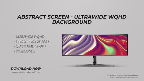 Abstract Fluid Motion Background for Ultrawide Displays