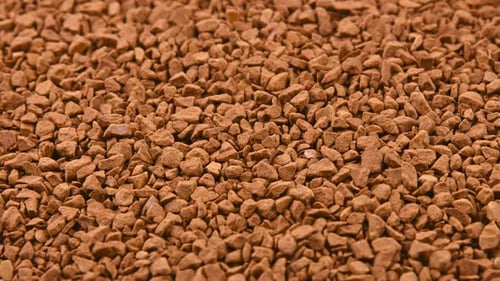 Pile of Instant Coffee Granules Close Up