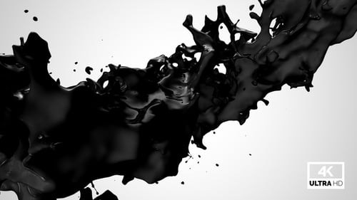 Dynamic Black Liquid Flowing Element with Alpha Channel