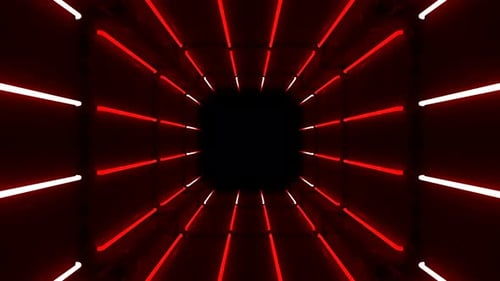 Red Abstract Tunnel