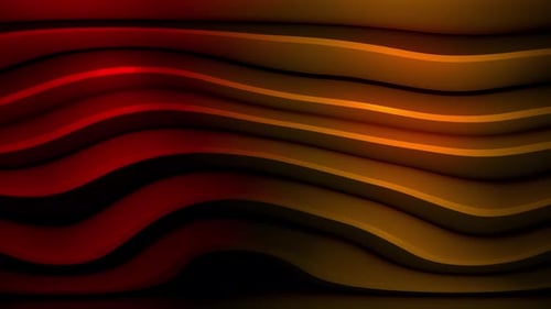 Abstract Red Orange Wavy Motion Lines Background Loop