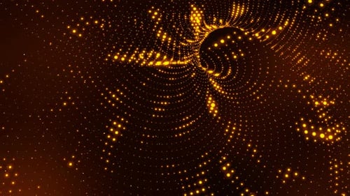 Abstract Golden Particle Waves Loop Background