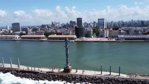 Tourism landmark at Recife Brazil. Capital city of Pernambuco state