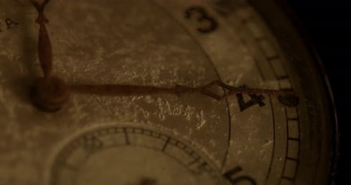 Close Up of an Antique Clock Face