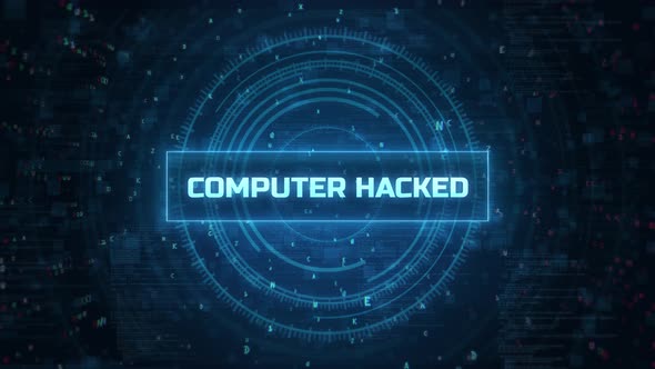 Computer Hacked Text Reveal with Futuristic Glitch Effect, Backgrounds ...