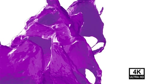 Collision Of Streaming Purple Paint Splash V9
