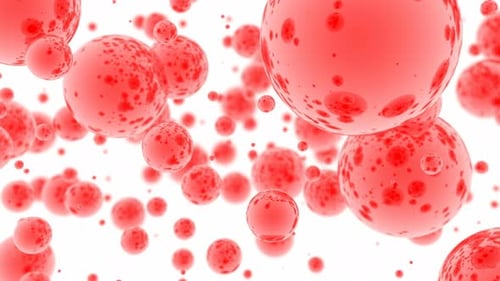 3d Red Spheres Abstract Modern Animation Pack of Scale Balls Able To Loop Seamless