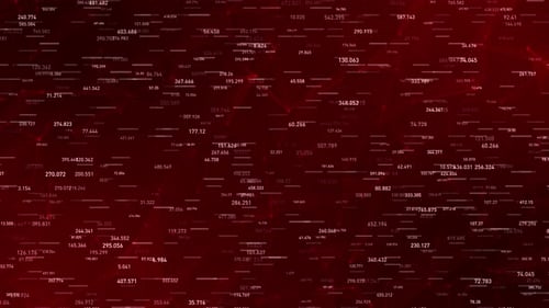 Futuristic Red Digital Data Network Loop Background