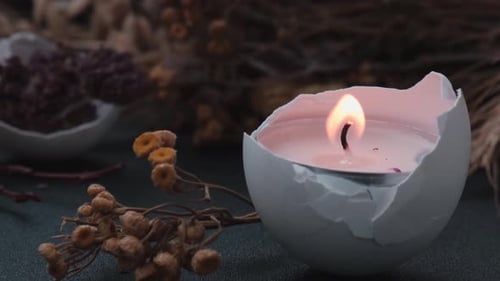 Burning Candle Trendy Easter Decorations