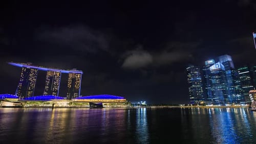 4k Time-lapse of Singapore cityscape