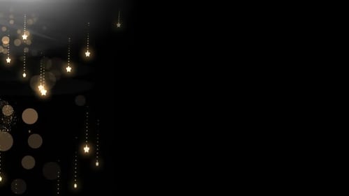 Lumières incandescentes sur fond noir