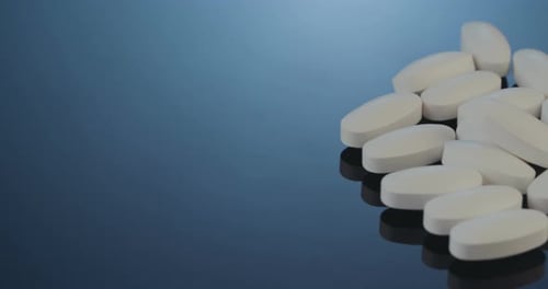 White Pills Filling Frame