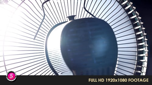 Close up View of Fan Spinning Quickly