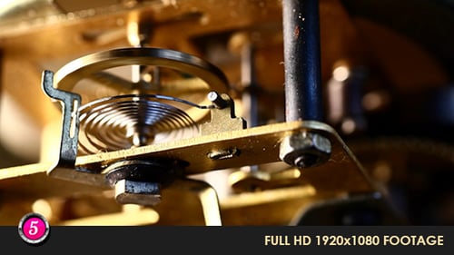 Clock's Inner Mechanical Parts Working